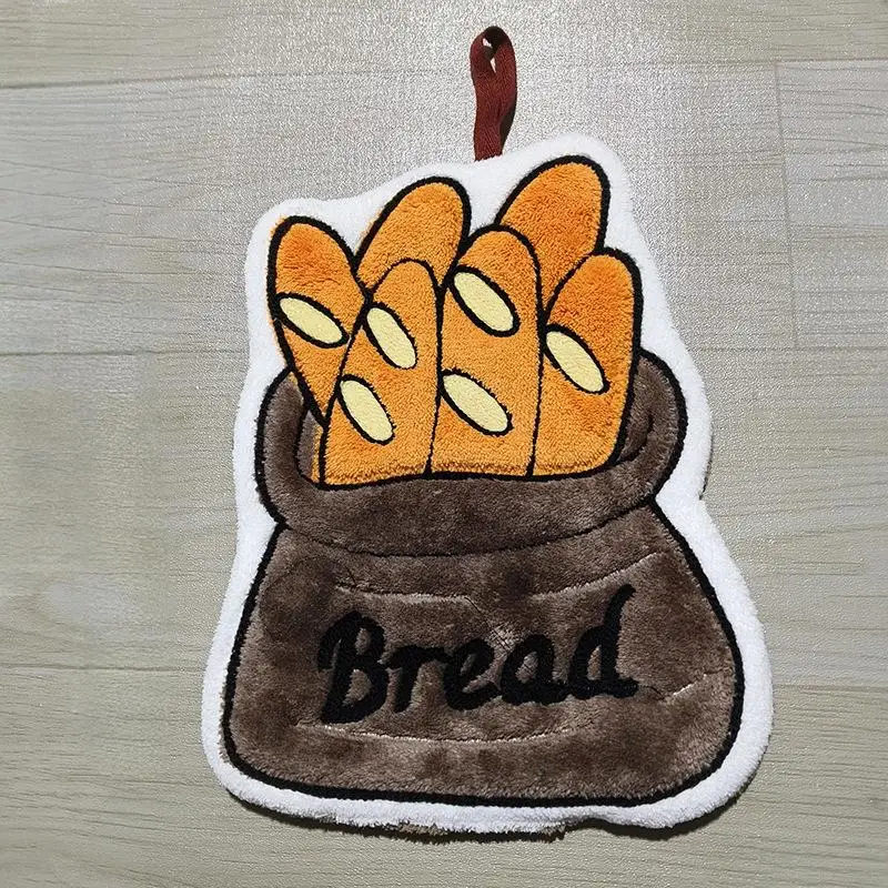 1 Stück saugfähiges Handtuch, Kaffeetuch, Handtuch für die Küche und das Badezimmer, Handtuch mit Cartoon-Motiv, praktisches Handtuch zum Aufhängen. – Detail 10