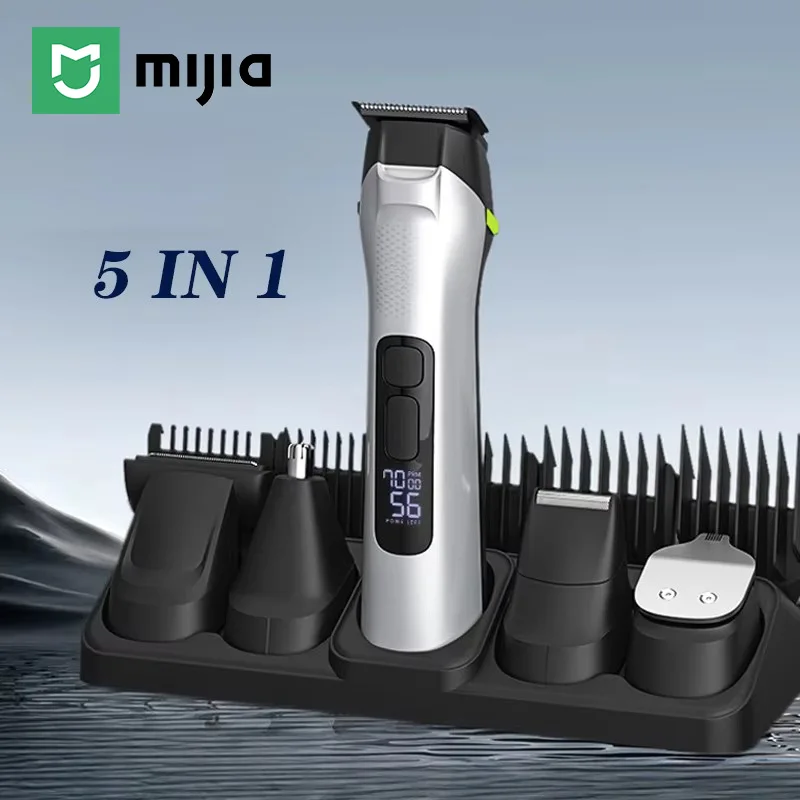 

Электрический триммер Mijia 925, водонепроницаемый (IPX6), для ухода за усами, телом и лицом, 8000 об/мин, набор 5 в 1, триммер для бороды для мужчин