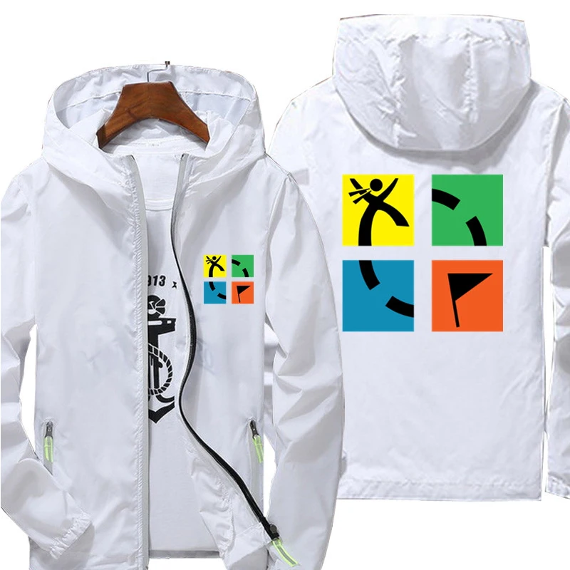 Mens Women Geocaching Geocache Sportswear Hooded Bomber Zipper Thin Reflective Sunscreen Windbreaker Skin Coat Jacket 5XL 7XL