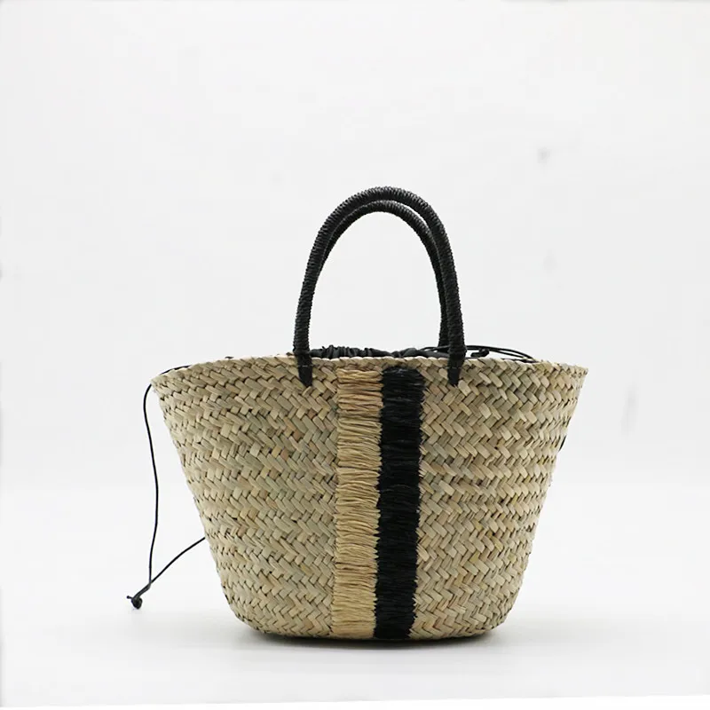 Bohemian Straw Basket Bag Summer Wicker Rattan Bag Shoulder Bags Designer Tote Bags for Women 2023 Handbags Bucket Beach Purses