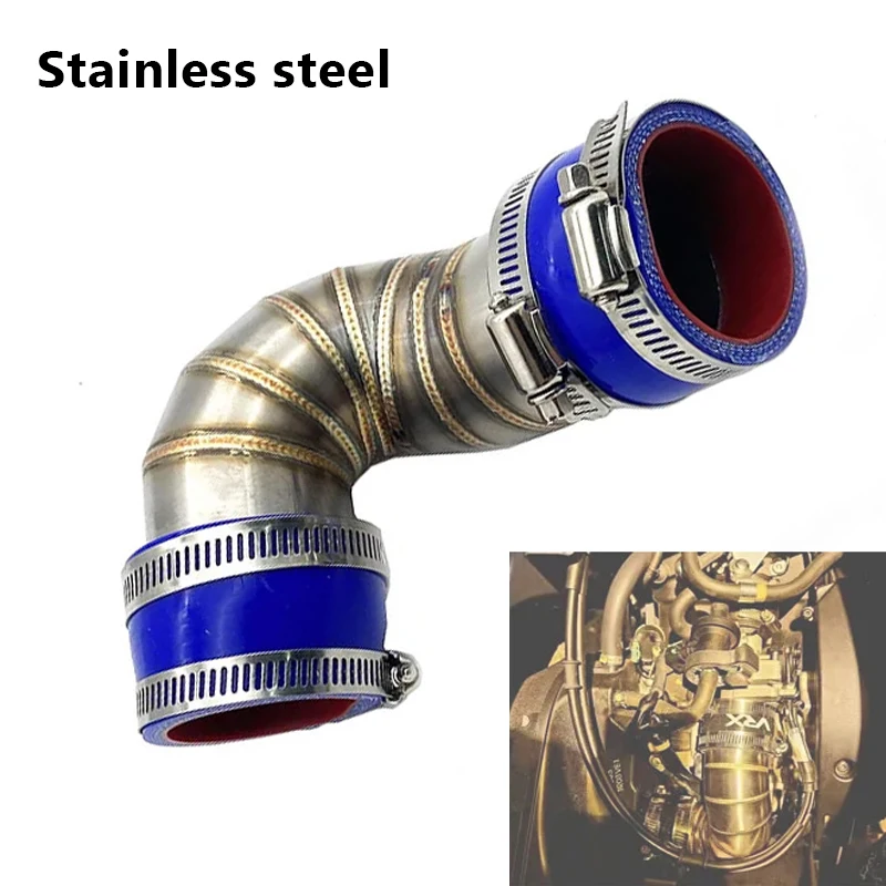 أنبوب عادم من الفولاذ المقاوم للصدأ لفيسبا ، ملحقات الدراجات النارية ، أنبوب وصلة لـ GTV300 ، GTS200 ، GTS250 ، GTS300 ، GTS ، جناج ، يهو ، يهو ، ، ، من-20 ، #1