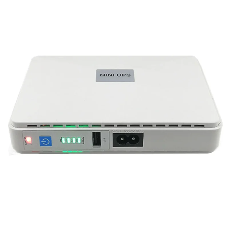 5V 9V 12V Uninterruptible Power Supply Mini UPS POE 15V 24V Battery Backup Large Capacity for WiFi Router CCTV(EU Plug)