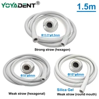 Tubo de manguera eyector de Saliva de succión débil fuerte Dental desmontable para adaptador de punta Universal accesorios para silla Dental manguera de silicona