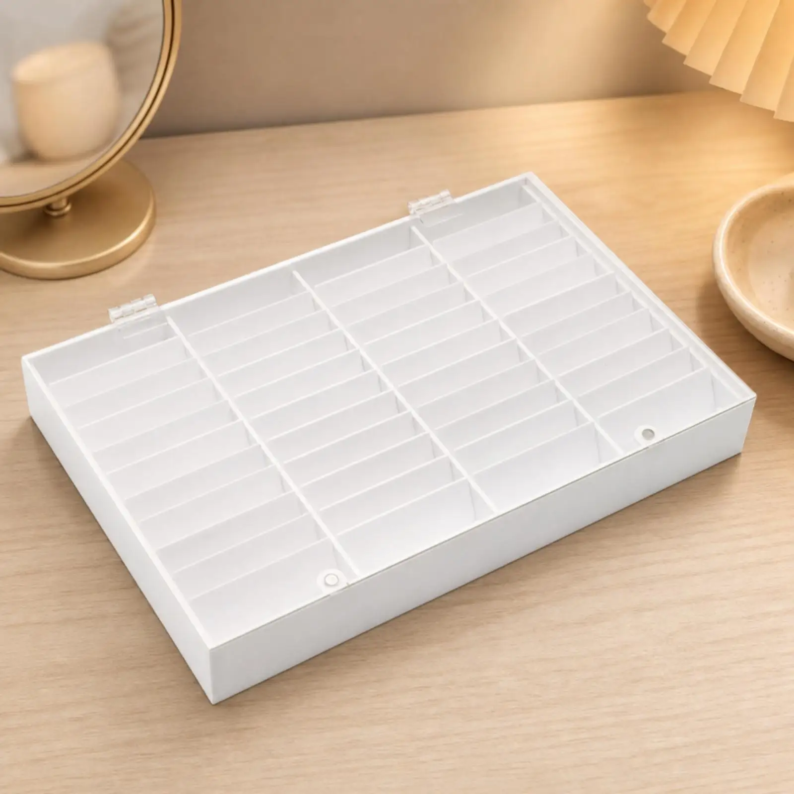 Clear Acrylic Nail Polish Swatch Holder 44 Slot Storage Case for Salon Gel Color Samples Organizer