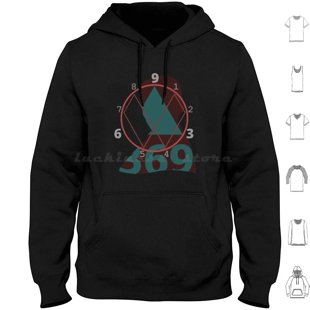 369 Key From Nikola Tesla Var #3 ( On Dark ) Hoodie Cotton Long Sleeve 369 Key 124875 Key Vertox Math 369 124875