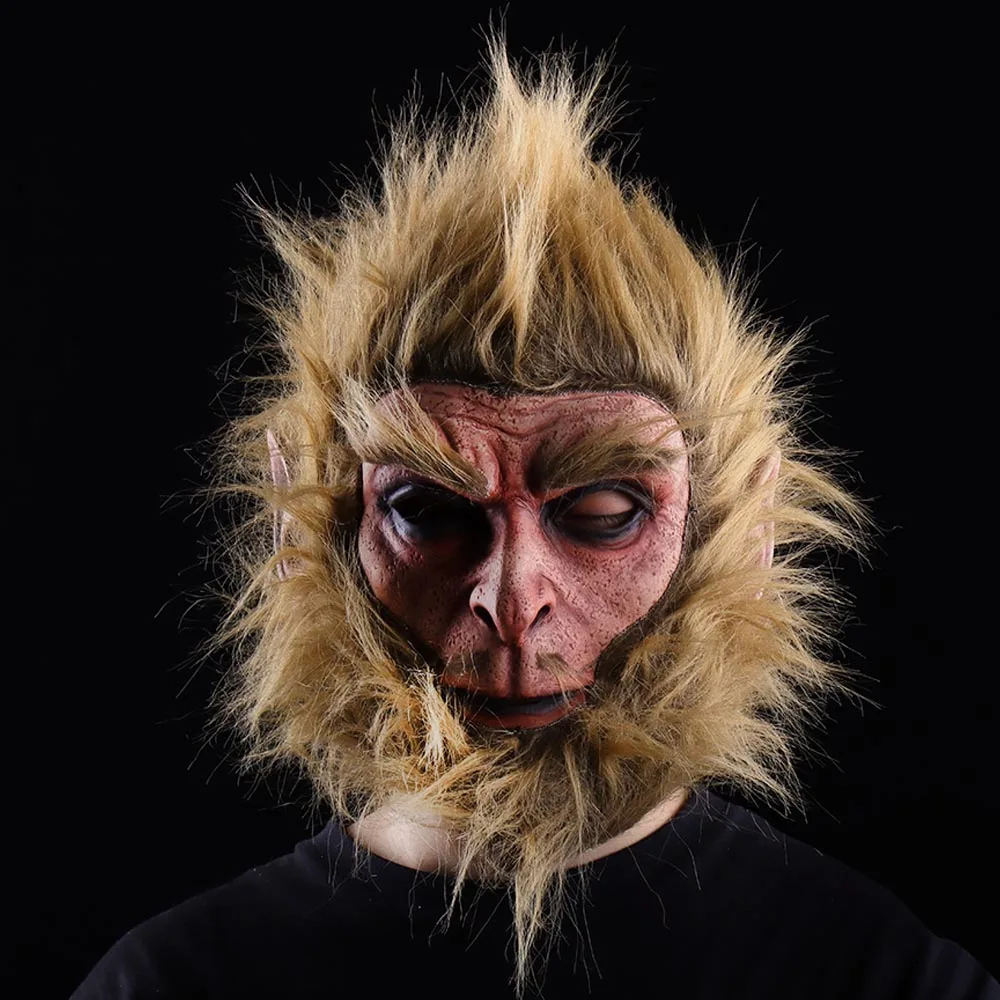 

Game Black Myth Wukong Mask Cosplay Animal Monkey Mythological Character Latex Helmet Carnival Party Halloween Costume Props