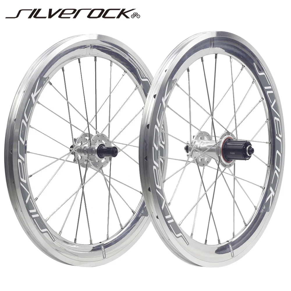 SILVEROCK SR40 Alloy Wheelset with Disc Brake, High Profile for Birdy2 Folding Bike, Noise Hub Parts, 20in, 406