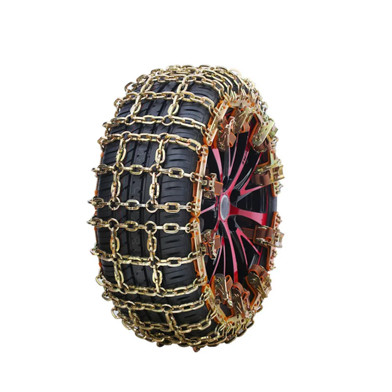 1Pc Wheel Tires Chain Metal Snow Chains Security Chain Passenger Vehicle Tire Traction Chain Wear-resistant Steel Tire Chain