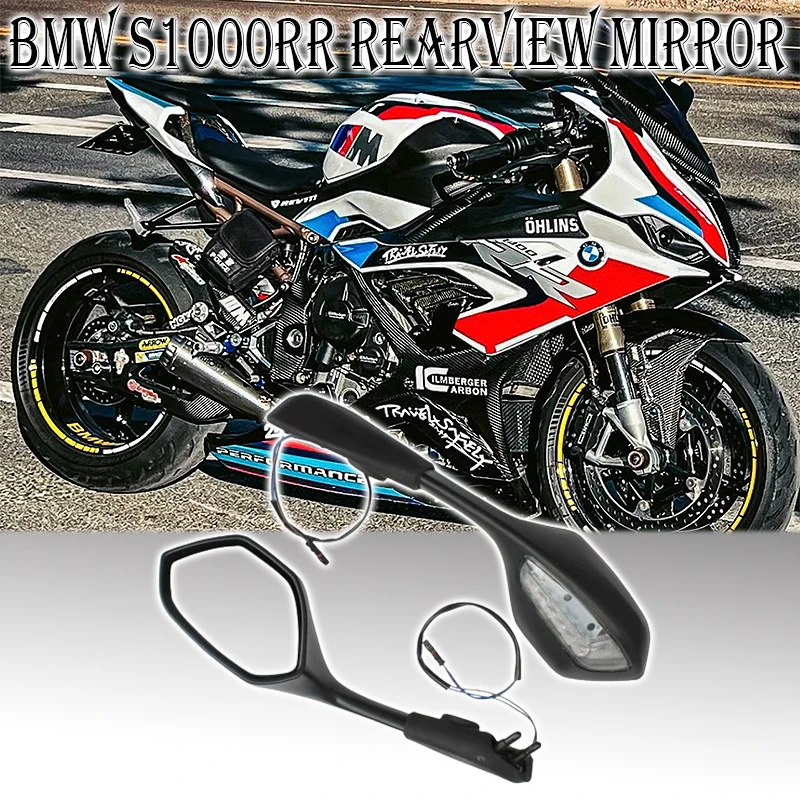 For Bmw S1000RR S1000 RR S 1000 RR 2019-2023 2022 Motorcycle Rearview Mirrors With Led Turn Signals Light Rear View Side Mirror