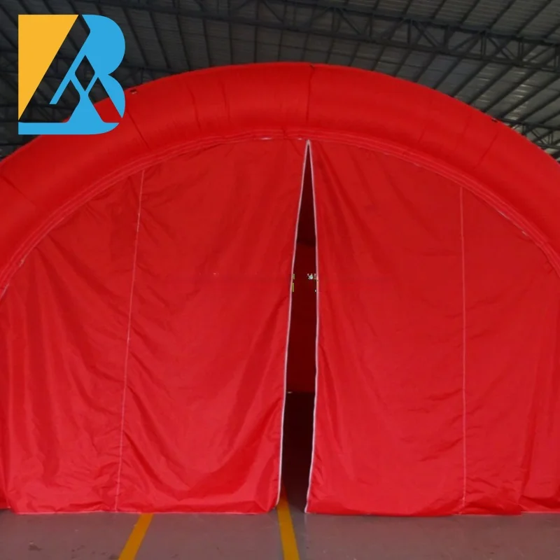 Túnel de fútbol inflable gigante rojo personalizado, entrada para eventos temáticos deportivos, Juguetes