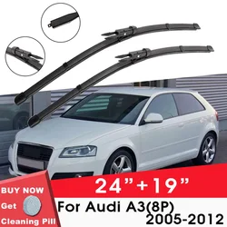 Car Wiper Blade Front Window Windshield Rubber Silicon Gel Refill Wiper For Audi A3(8P) 2005-2012 24
