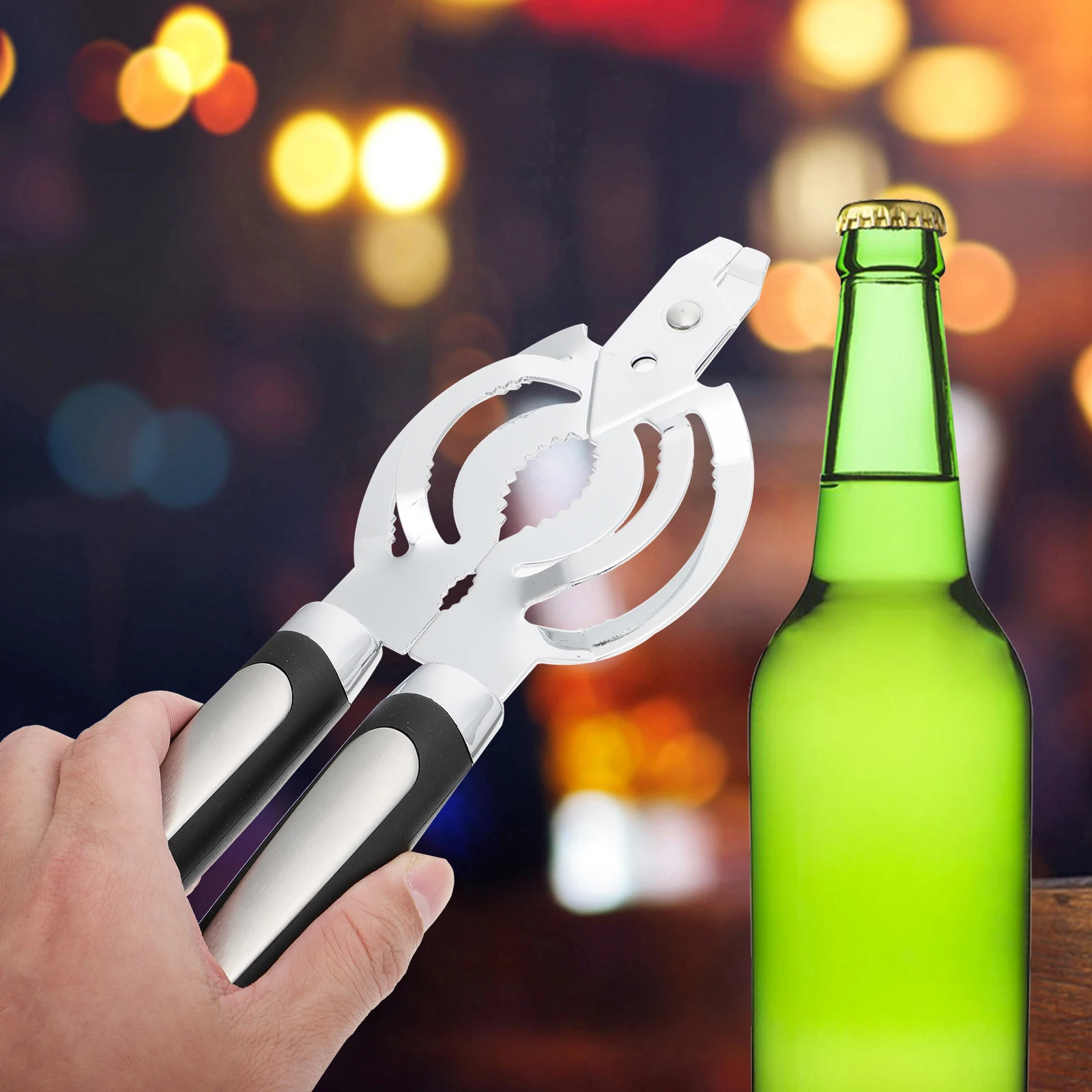 

Creative Can Portable Manual Bottle Beverage Lid Remover For Home Bar Use Light Easy Carry Ergonomic Design Novelty Gift