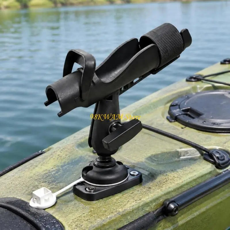 ABS Paddling Gear Rest for Fishing and Recreational Water Trips, Open Cradle with Curved Retaining Band, Ribbed Collar and 68UF