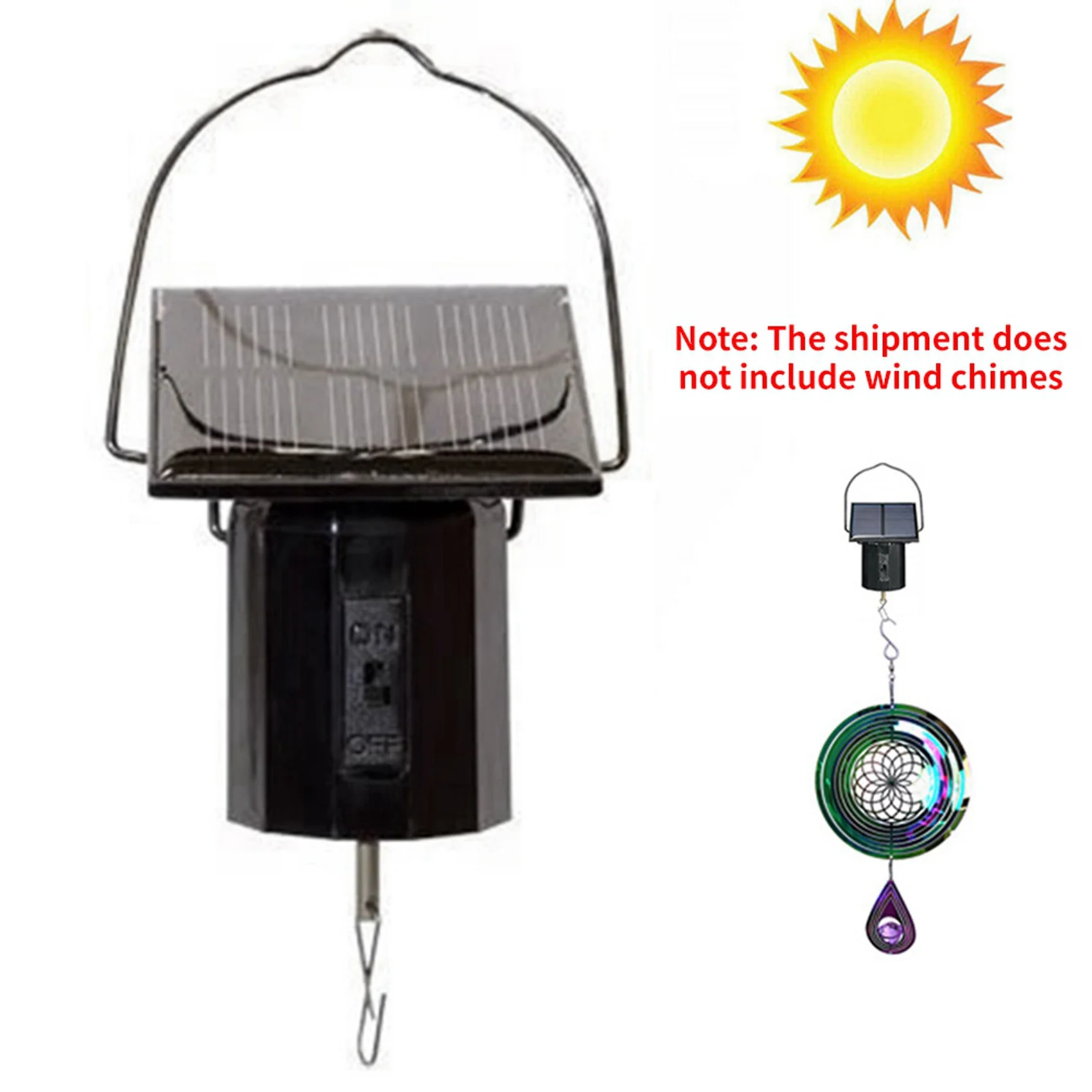 A99I-5X Wind Spinner Rotating Motor Solar Energy Electric Battery Powered Garden Decor Drives Wind Machine Windmill Motor