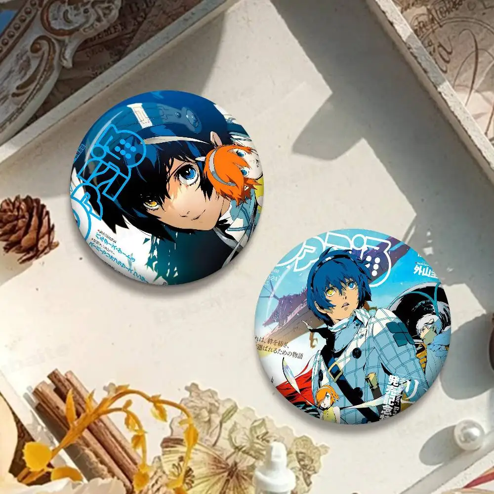 لعبة فيديو M-Metaphor Refantazio 32/44/58 مللي متر دبابيس كرتونية مستديرة دبابيس يدوية لحقيبة الظهر مجوهرات اكسسوارات هدايا