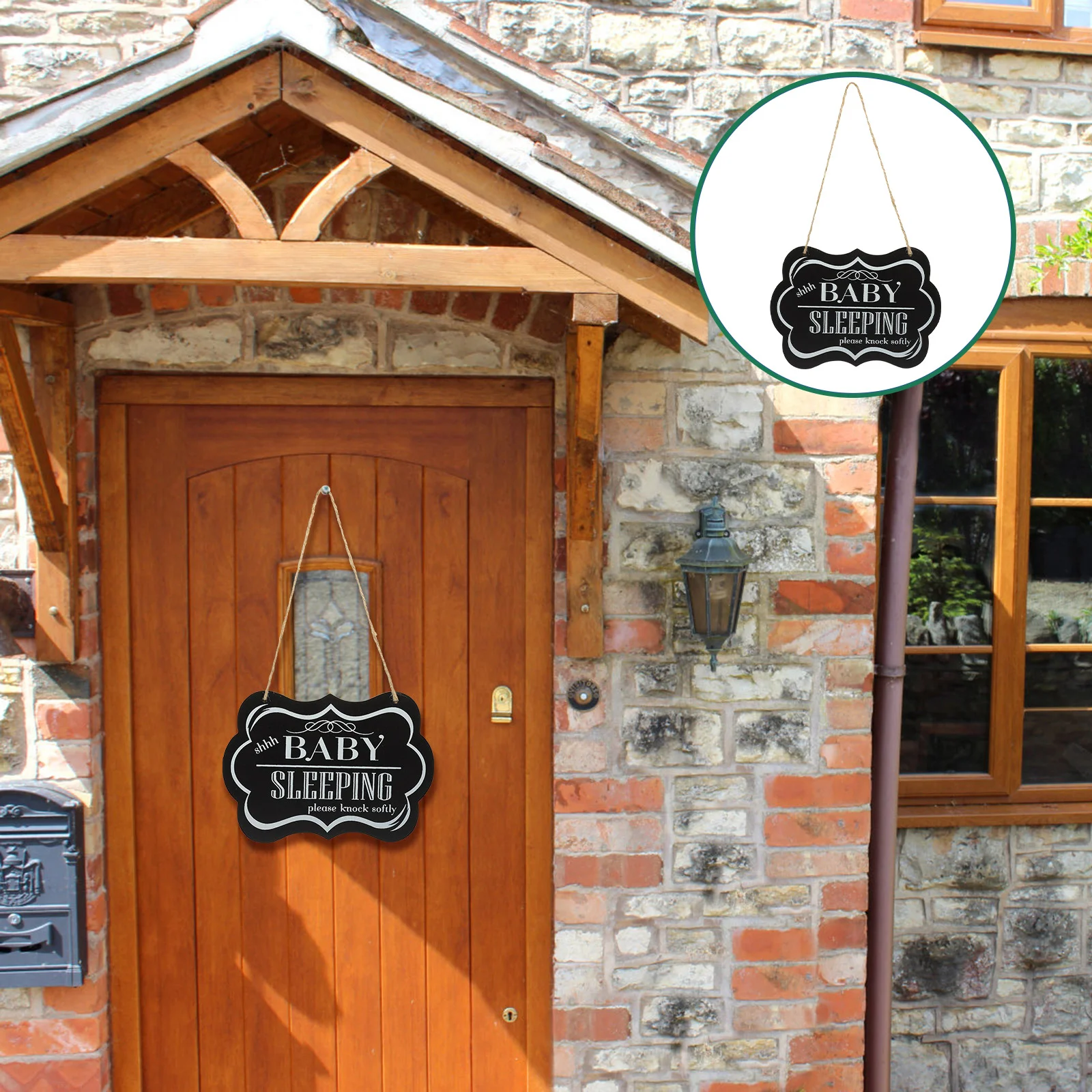 Alarm Clocks for Bedrooms Guide Board Household Wooden Sign Decor Baby Doorbell