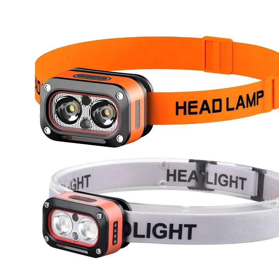 

LED Headlamp,Display Rechargeable Motion Sensor Work Headlight,45° Adjustable Headlight,Ideal for Camping,Hiking,Fishing