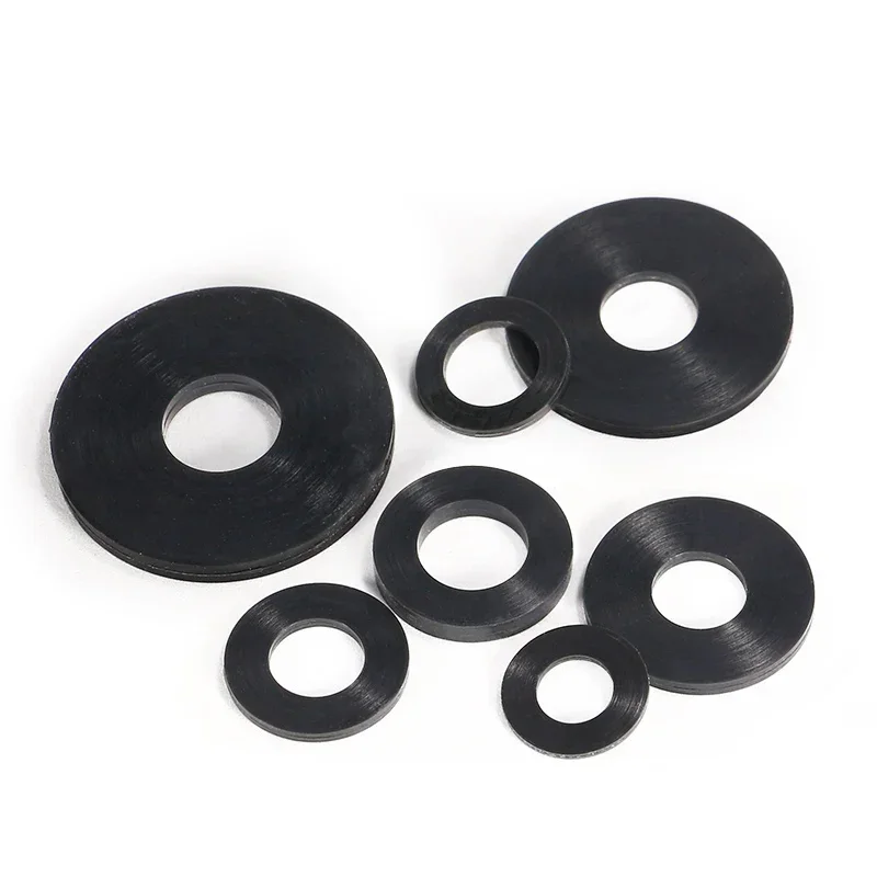 10–100 Pcs Black Silicone Washers Sizes: M2–M20 (Incl. M2.5, M2.7) O - Ring / Flat Washer / Seal Gasket
