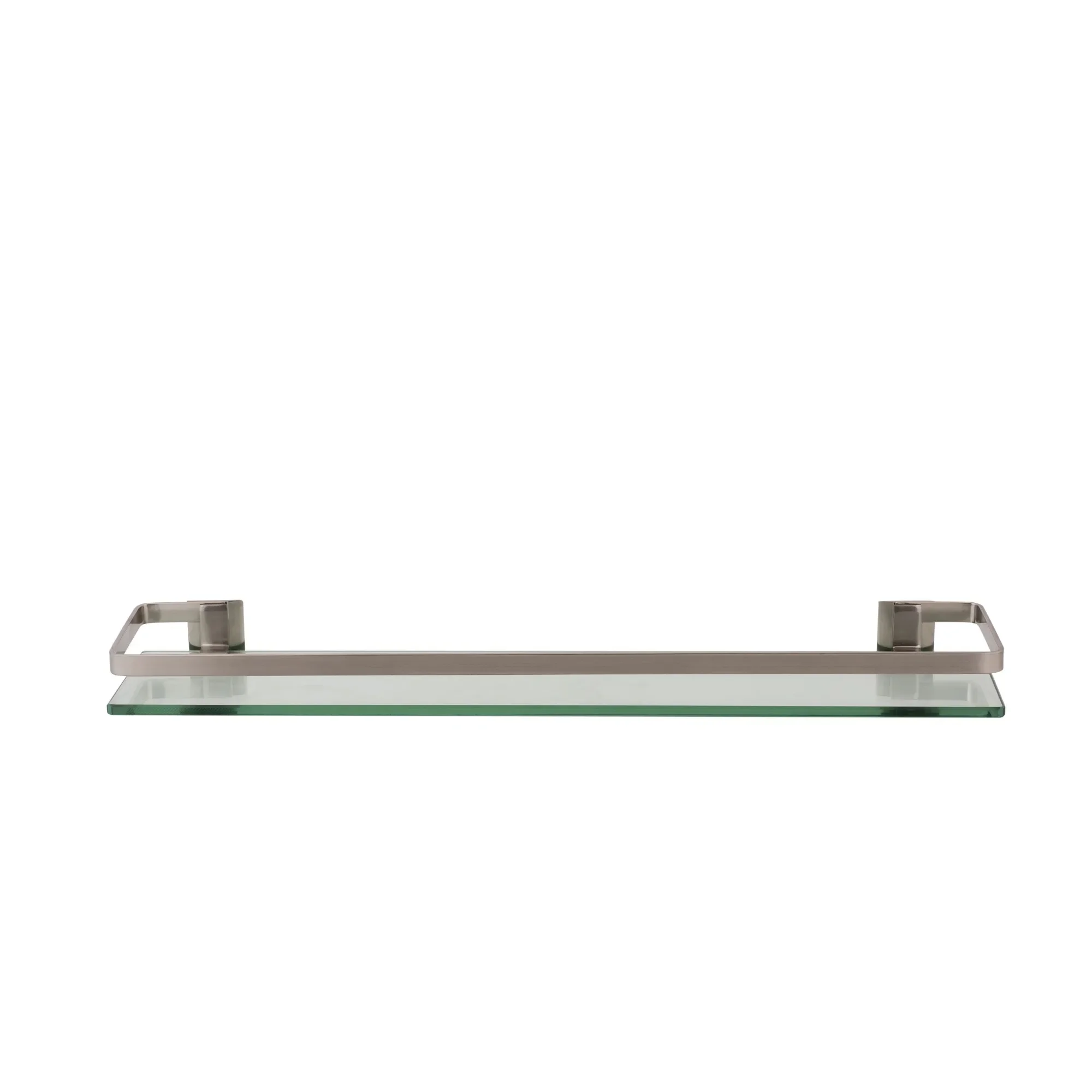 

Decorative Glass Bathroom Shelf with Nickel Rai