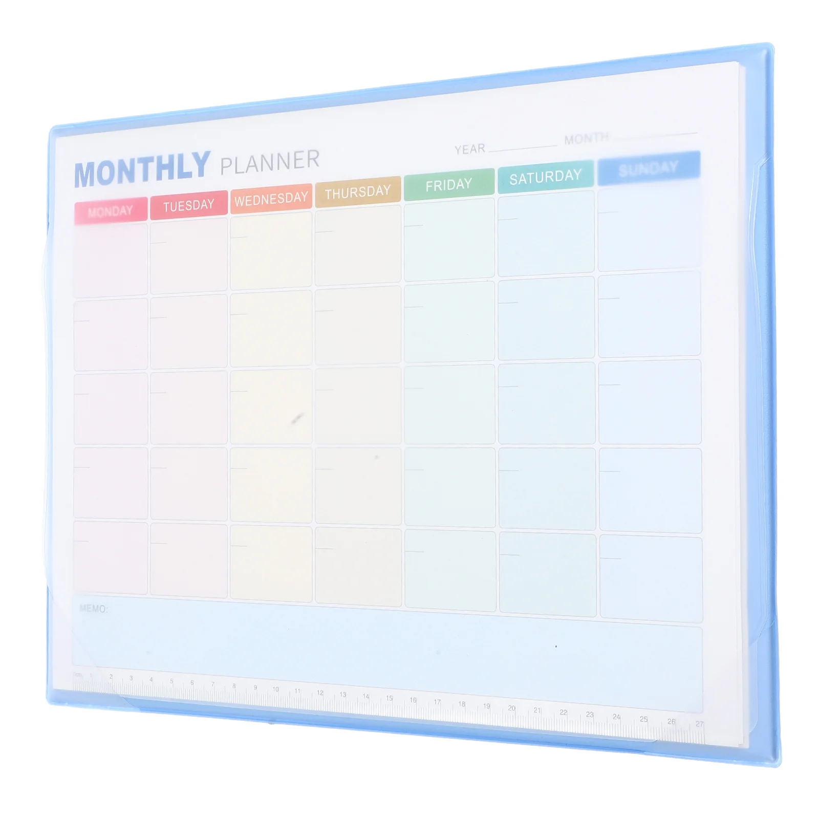 Blank Monthly Calendar Sheets A4 Undated No Dates Blue Monthly Planning Pad For Home Office Task Scheduling Flexible Date Design