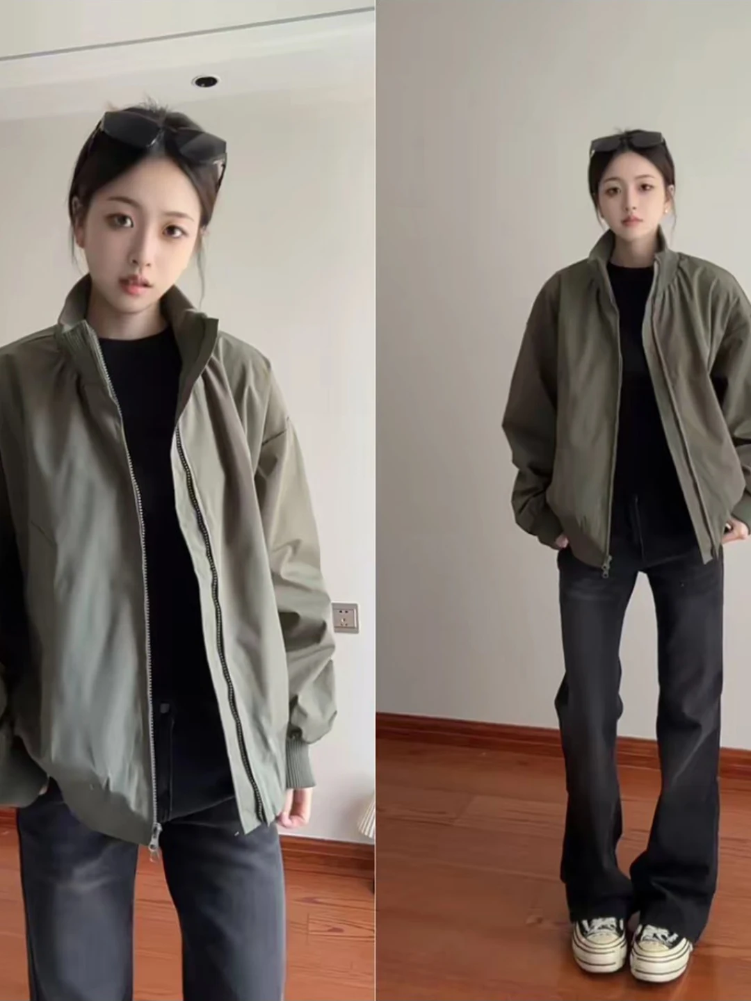 

Military een ort Stand Collar Pilot Jaet Men's Autumn Cleanfit Workwear Coat American High Street Baseball orm