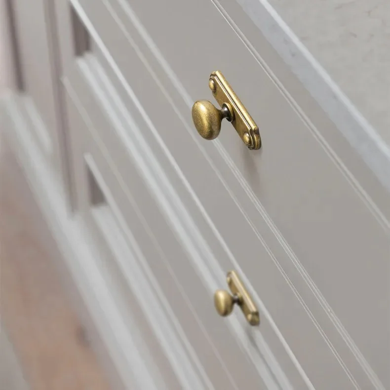 Antique Brass Cabinet Pulls Hardware for BedroomVintage Brass Solid Drawer Handles for Kitchen Cabinets and Dresser Drawers