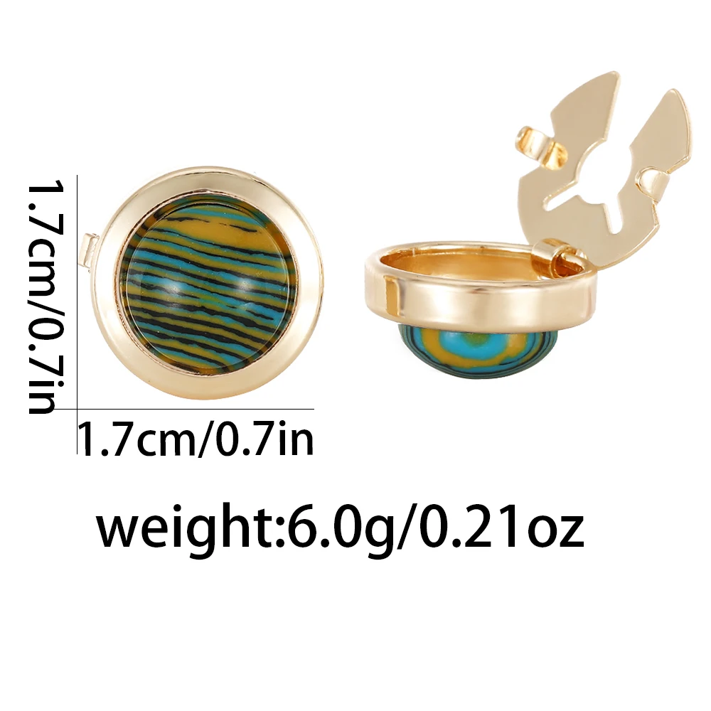 10 Styles Neue Manschettenknöpfe mit Steinen, lustige Hemd-Manschettenknöpfe mit Glas-Cabochon-Kunstbild – Detail 1