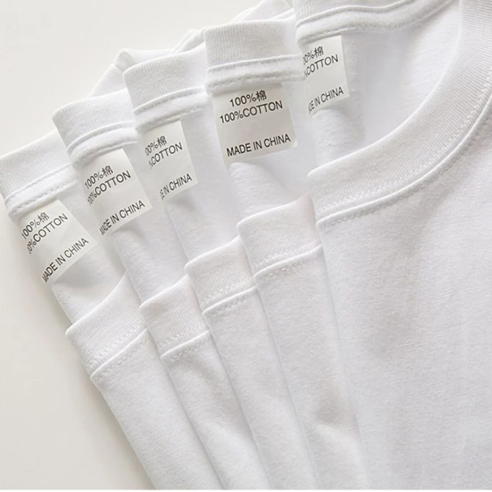 2PCS 100% Cotton Solid T Shirts Men's and Women's Short Sleeve White Tees Casual Breathable Loose Round Neck T-shirt Couple Tops, image 3
