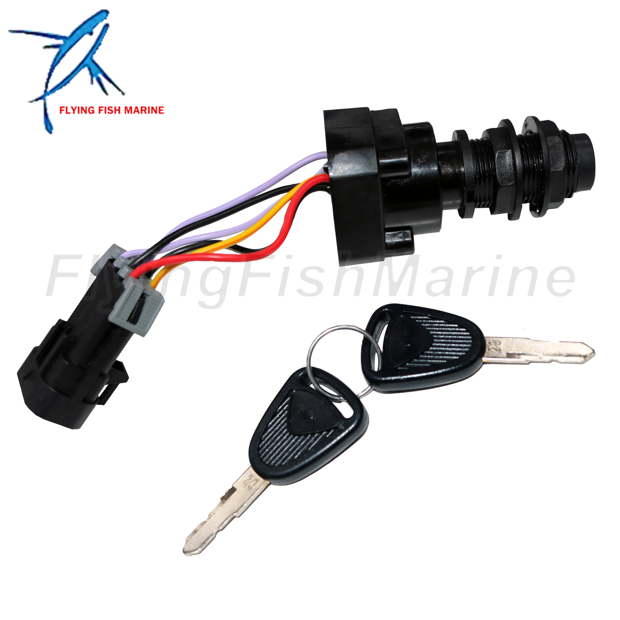 Outboard Engine 87-893353A03 Ignition Key Switch for Mercury Mercruiser Quicksilver Mariner, 4 Position