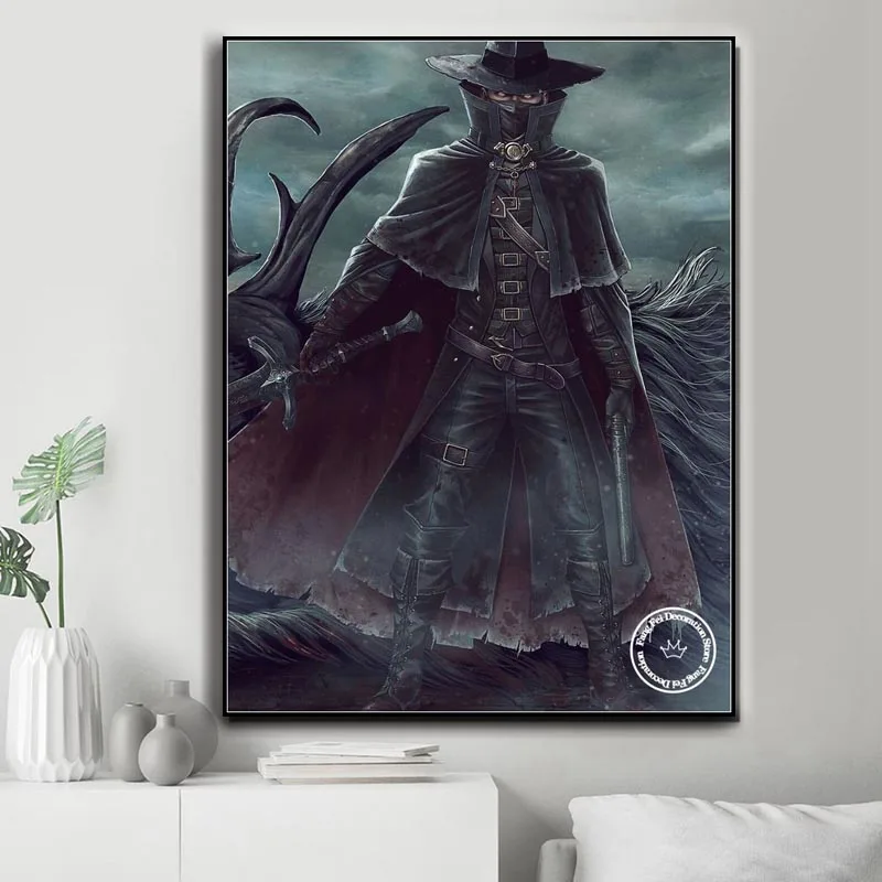 Full Drill Diamond Rhinestones Painting Bloodborne Video Game Japanese Cartoon Cross Stitch Embroidery Picture Mosaic Home Decor view 4
