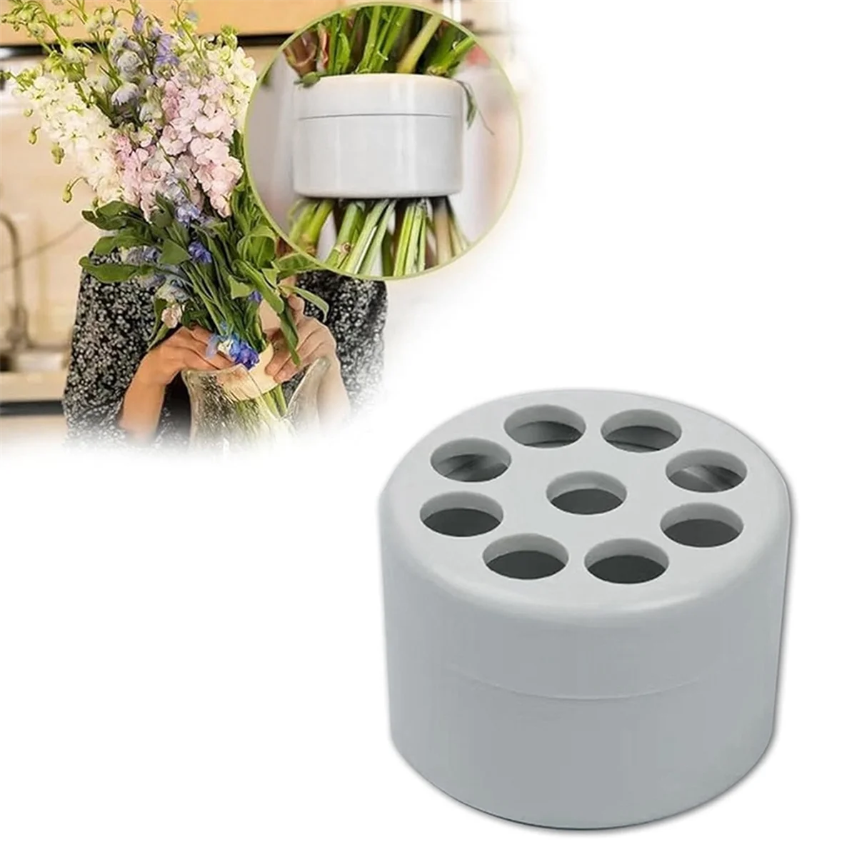 Espiral flor tronco titular, Ikebana titular, vasos de flores, 2pcs