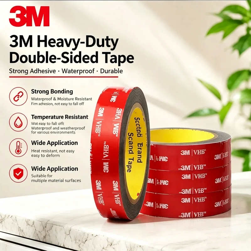 3M Double Sided Adhesive Tape VHB5915 Strong Traceless Adhesive High Viscosity Car Special Fixed Tape 0.4MM High-Temperature