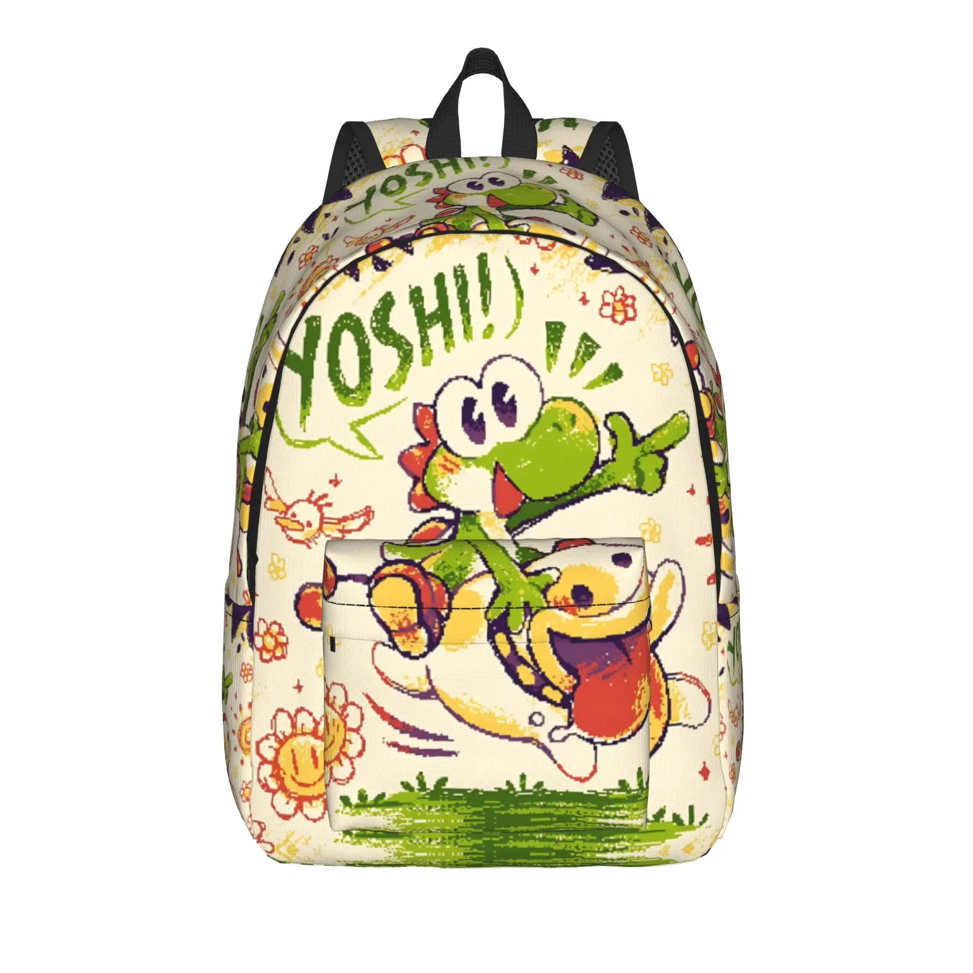 Fashion Cartoon Super Mario Backpack  Mochilas Vintage High School Retro Washable Rucksack