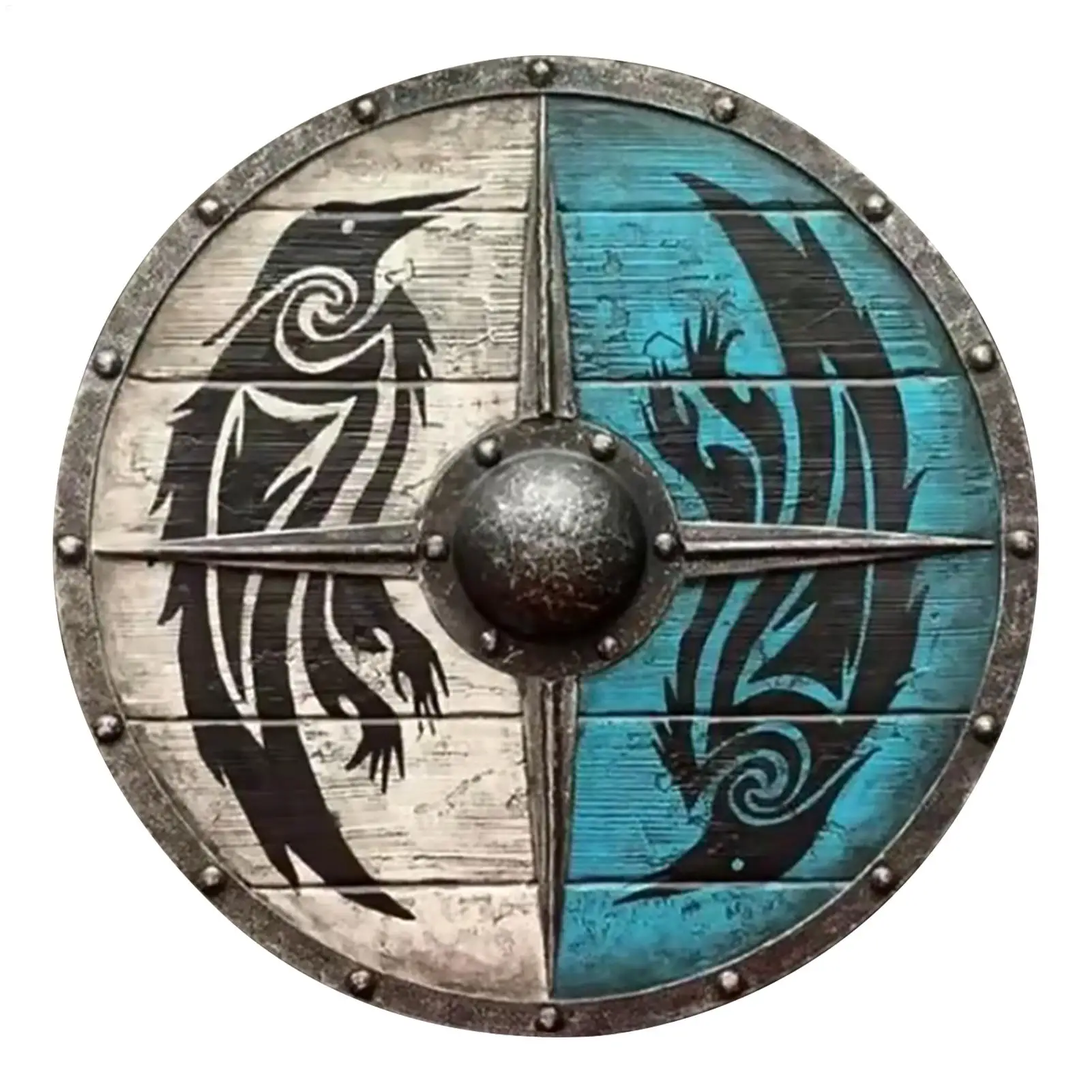 Medieval Shield Decorative Shied for Home Medieval Valhalla Warweave Decoration for Decorating Home Ship Restaurant