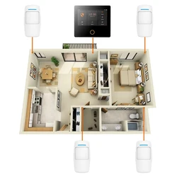 Wireless Smoke Sensor Magnetic Door Alarm Water Leak Detector RFID Accessories for Nocclili 433MHz Home Burglar Alarm Host Panel