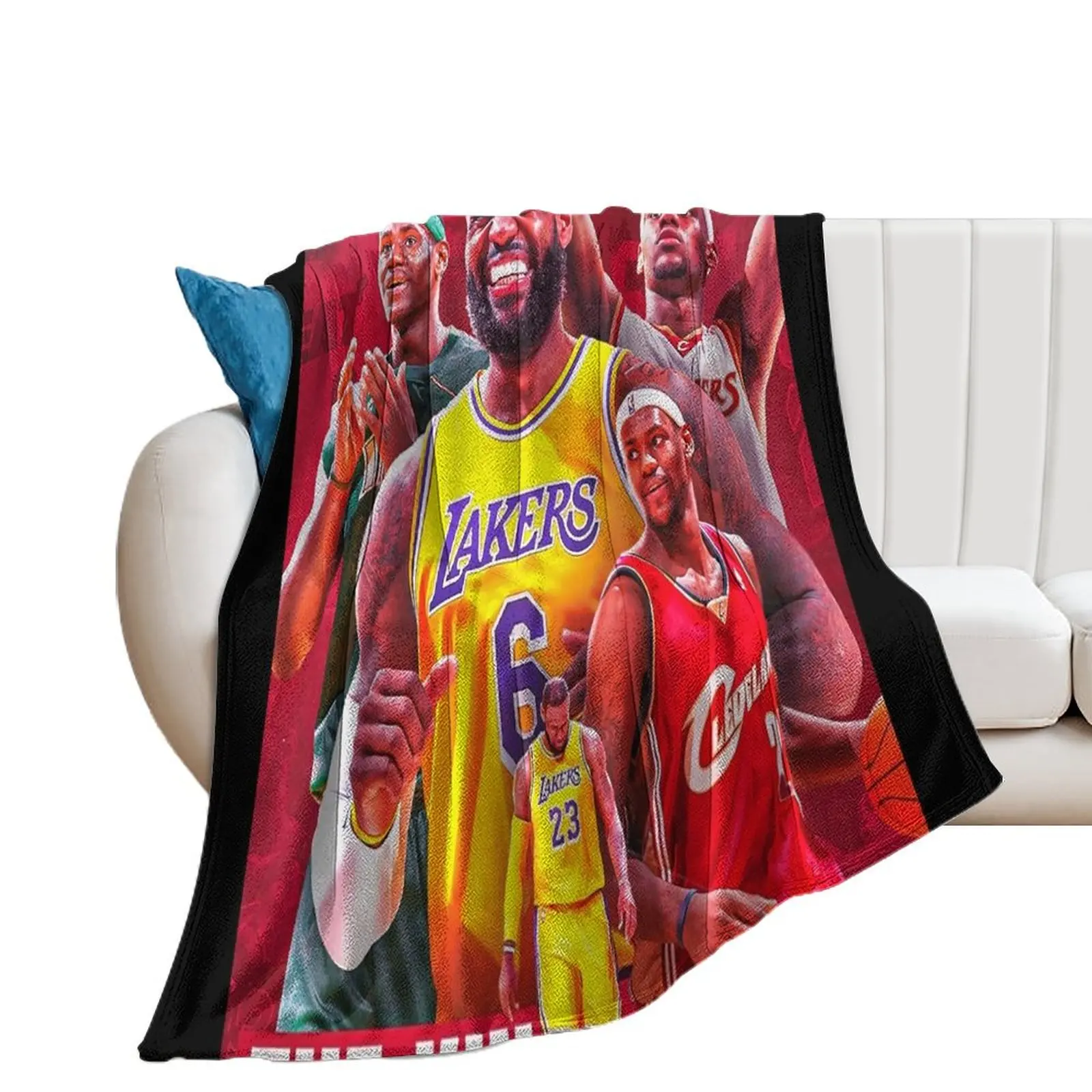 All Time LeBron James The King James Throw Blanket Designers Bed Fashionable Blankets