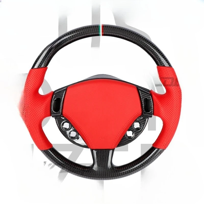 For Maserati Gran Turismo 4.2 4.7 2004-2011 Quattroporte GT Racing Wheel Custom Alcantara Carbon Fiber Steering Wheel