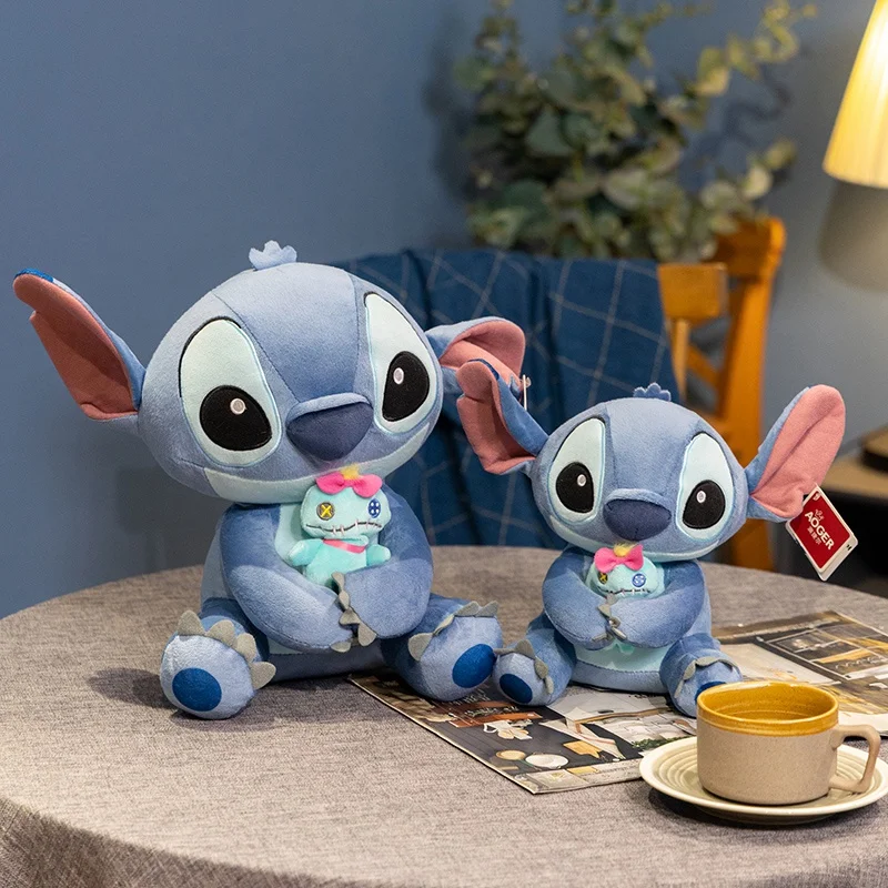 20/28 cm Originele Stitch Knuffel Mooie Gevulde Anime Stitch Met Scrump Pop Cartoon Knuffels Verjaardagscadeautjes Meisje Kinderen