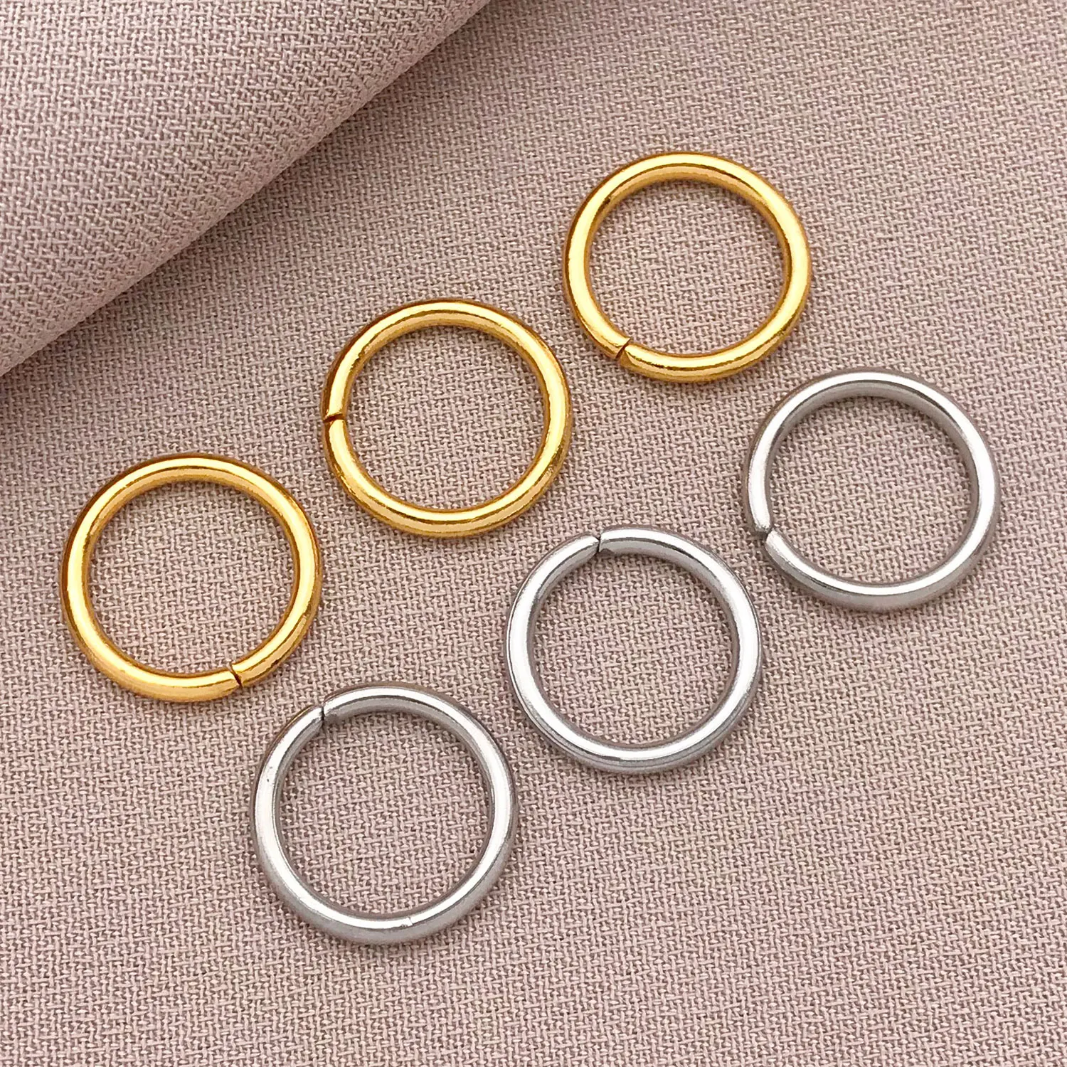 100pcs/lot 4/5/6/7/8/10mm Stainless Steel Open Single Loops Jump Rings Split Ring For Jewelry Making DIY Connector Accessories
