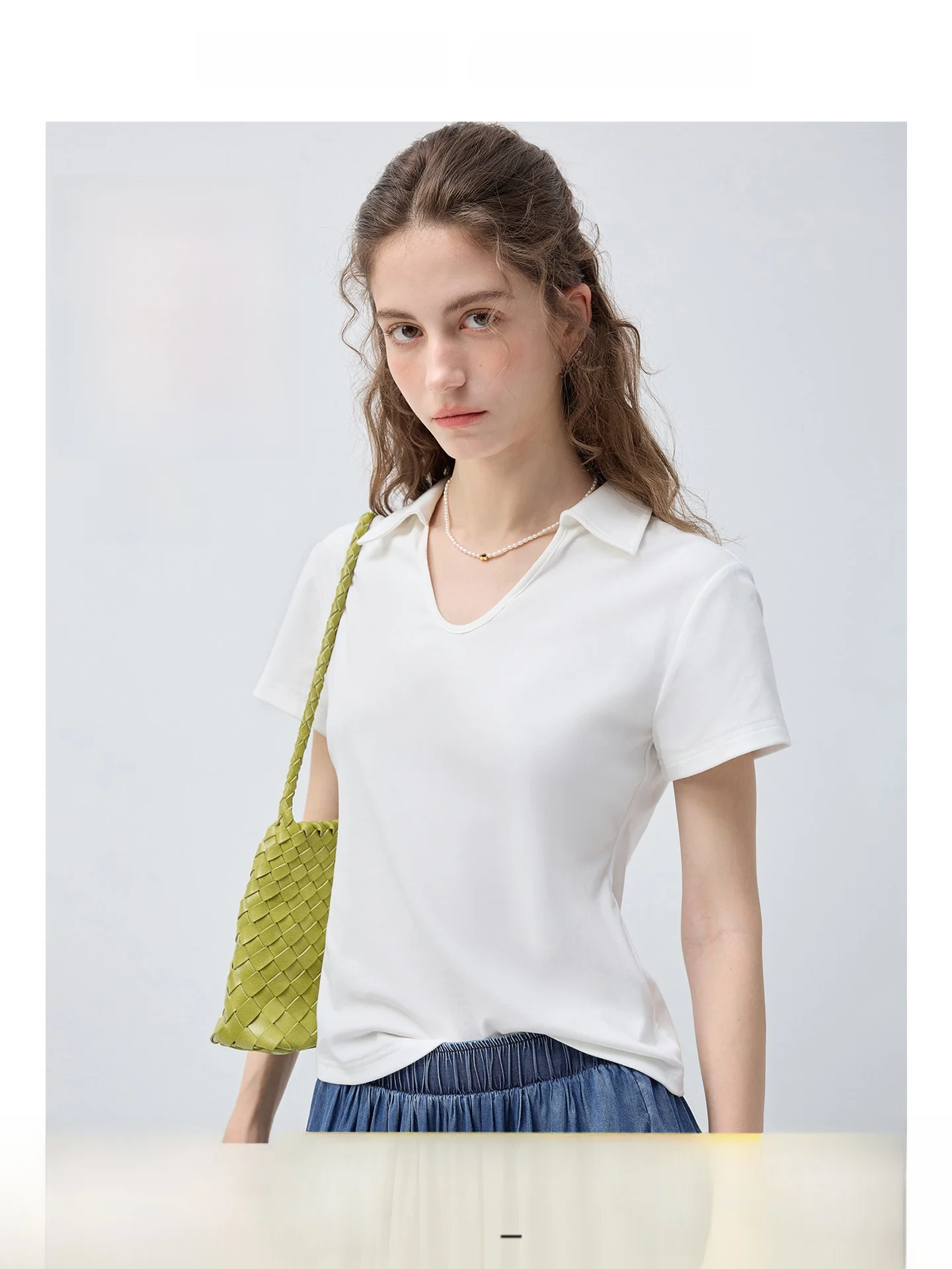 

plus Size Women's Versatile Short Sleeve T-Shirt Slimming Shoulder Shirt Commute Summer New Style Slightly Plump Top