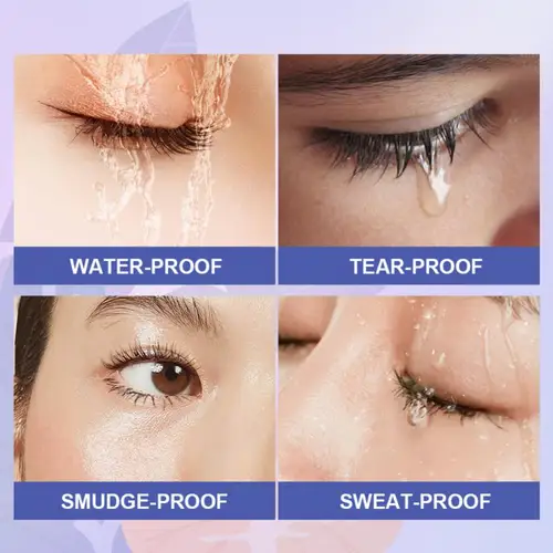 Imagen 2 del producto Máscara de pestañas negra, extensión de pestañas, ojos brillantes, maquillaje de ojos, máscara resistente al agua, máscara no fácil de difuminar, máscara de tubo azul