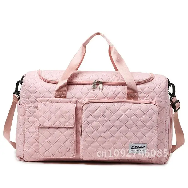 Bolsas de viaje de gran capacidad de alta calidad, bolsas ligeras simples con cremallera, Fitness suave a la moda, Unisex, novedad de 2024