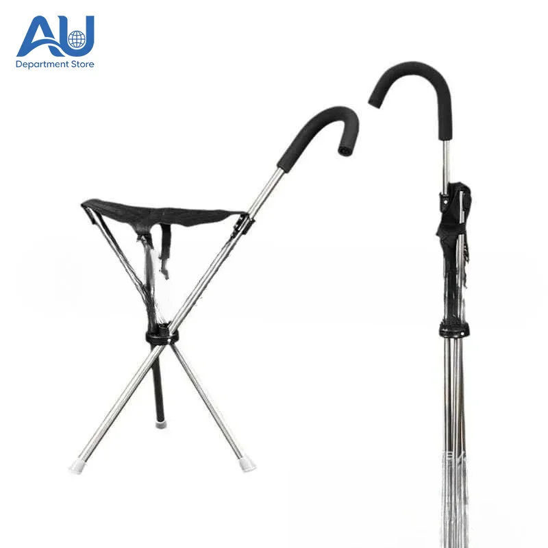 

Outdoor folding cane chair, elderly anti slip cane folding portable chair, elderly chair cane