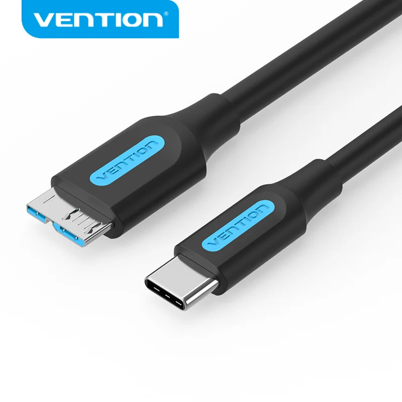 Vention USB 3.0 Type C naar Micro B 5Gbps Max Kabel voor SSD HDD Externe Harde Schijf MacBook PC Telefoon USB C naar Micro B Kabel