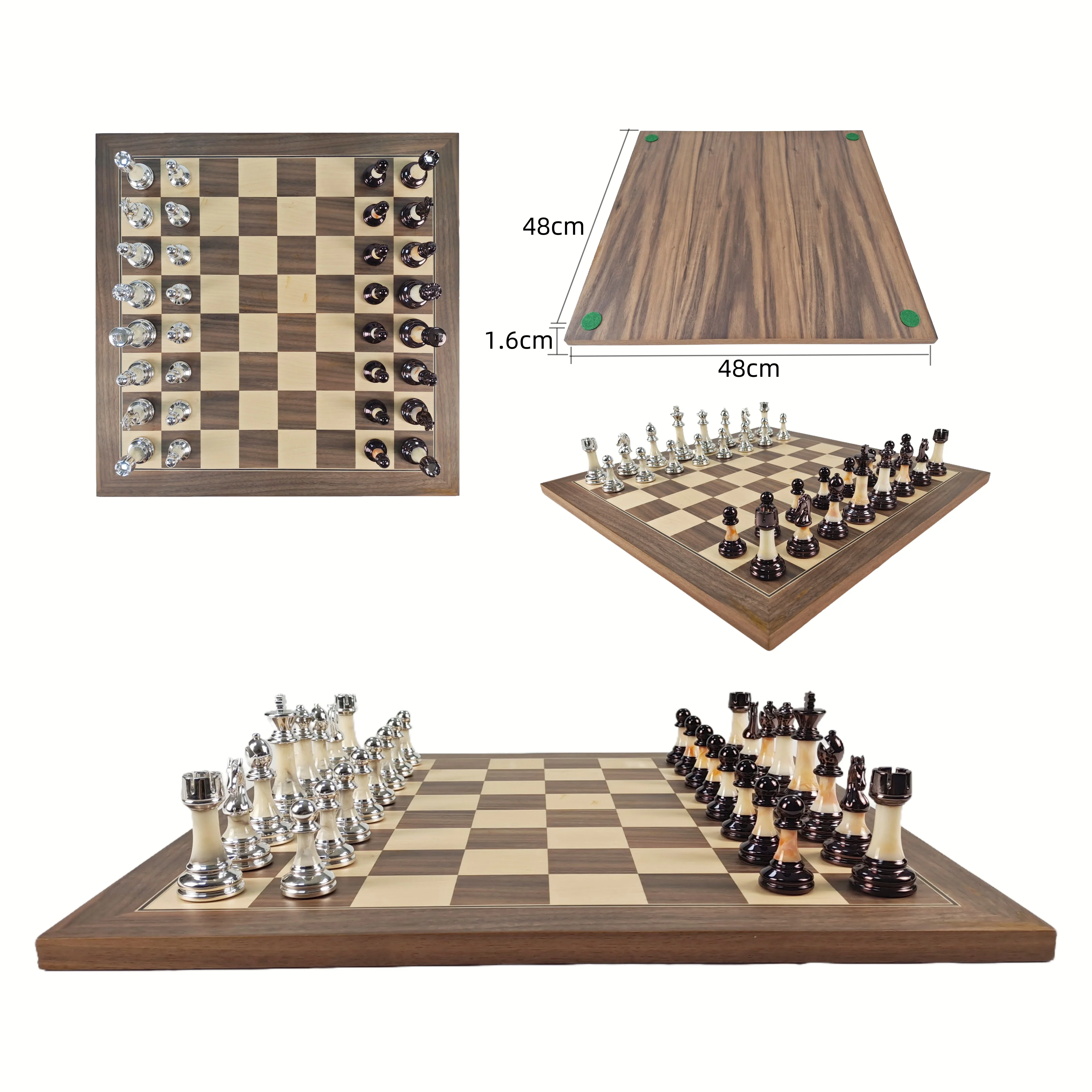 

Wholesale grand tournament board game luxury wooden chess set for club chess tournament