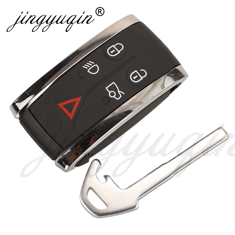 jingyuqin Remote Car Key 5Buttons For Jaguar XF XFR XK XKR XJ8 XK8 2007+ 315/433MHZ FSK ID46 KR55WK49244 C2P17156 Keyless Entry