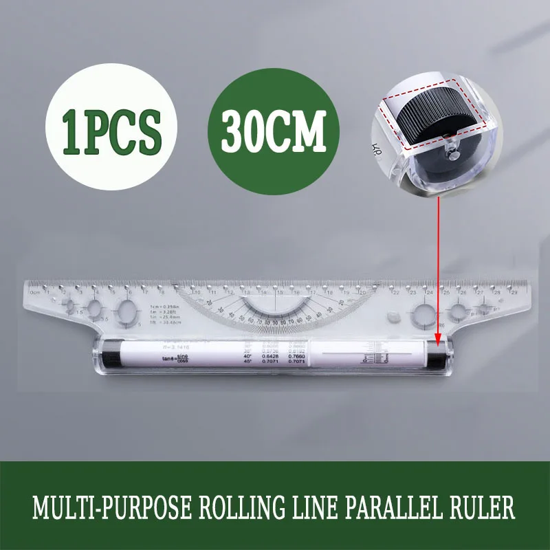 Régua multifuncional de grande escala, projeto de engenharia arquitetônica, desenho de interiores, 30cm, 1 a 100