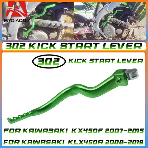 Kawasaki KX450F KLX450R KX 450F KLX 450R 2008-2017 2018 2019 오토바이 CNC 알루미늄 단조 킥 스타트 스타터 레버 페달