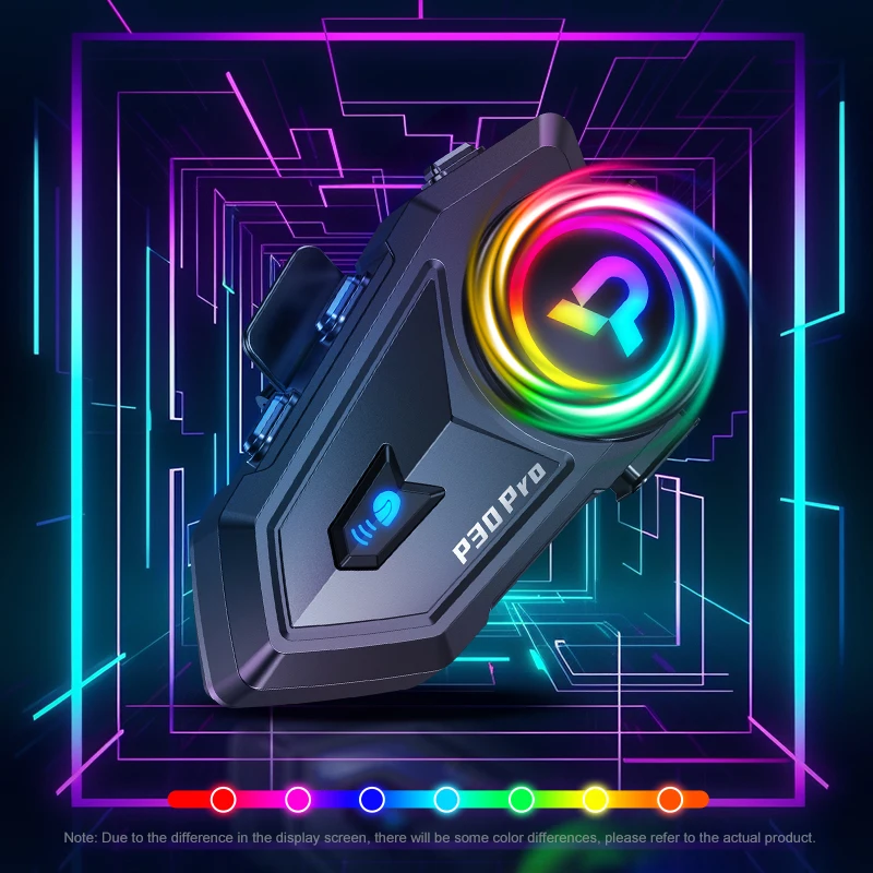 

Kebidumei P30 Pro Беспроводная BT6.0 Мотоциклетный шлем Домофонная гарнитура IP56 Водонепроницаемые наушники 500M Intercomunicador Динамик