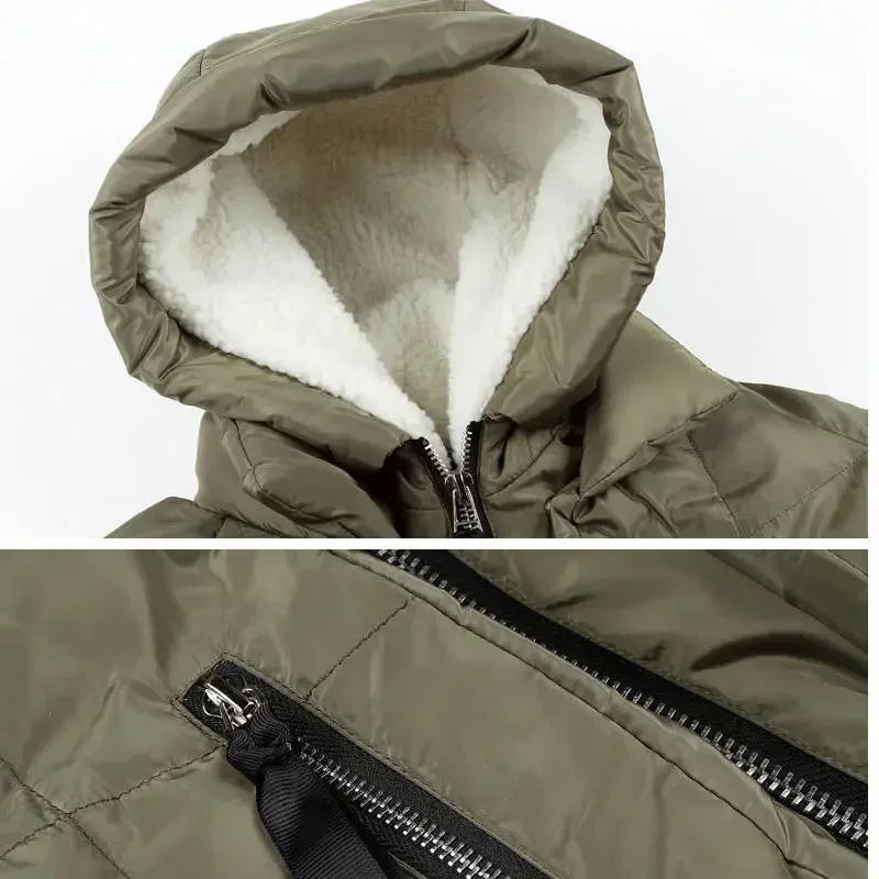 Winter Women Plus Size Maxi Jacket Military Parka Long Zipper Thick Female Hooded Cotton Padded Casual Warm Coat Outerwear F777